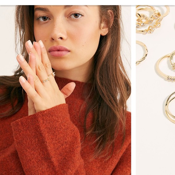NWT Free People Mega Ring Set- not sold anymore💕 - Picture 4 of 7